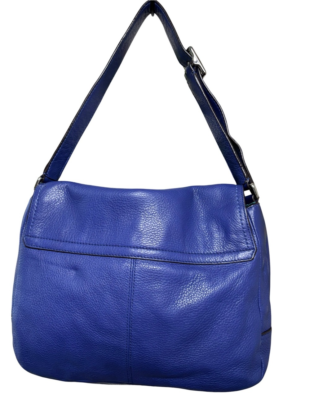 Coach Royal Blue Leather Turnlock Shoulder Bag - Picture 2 of 10